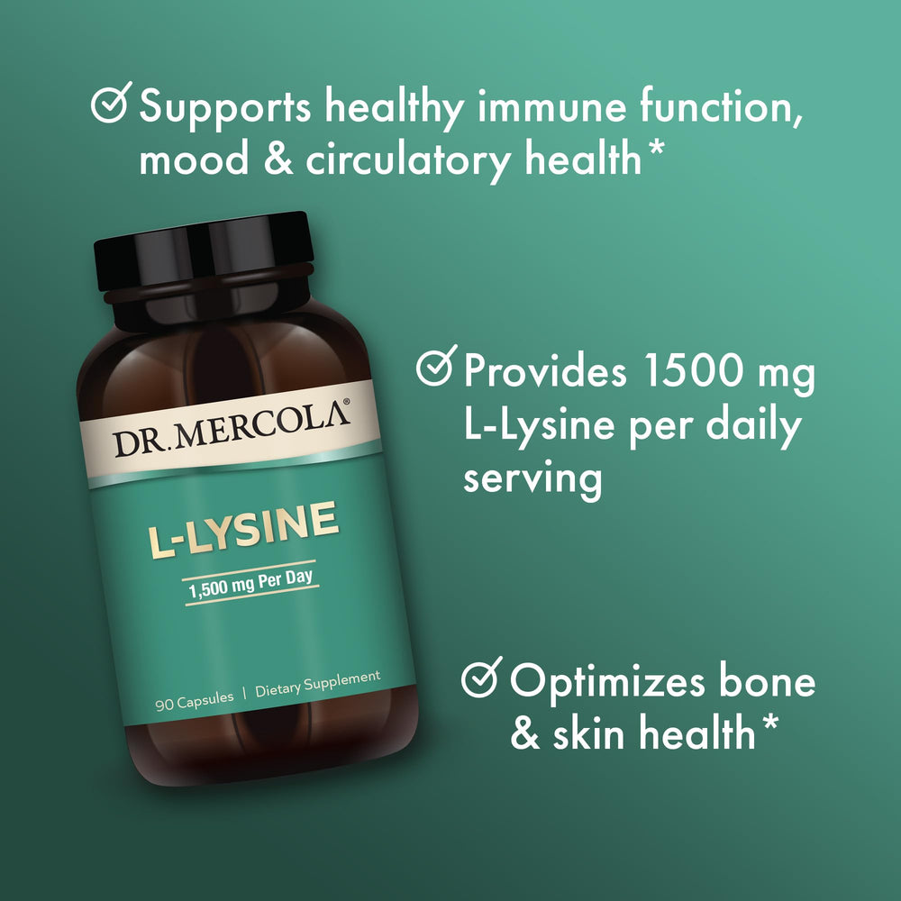 L-Lysine dosage information on bottle label