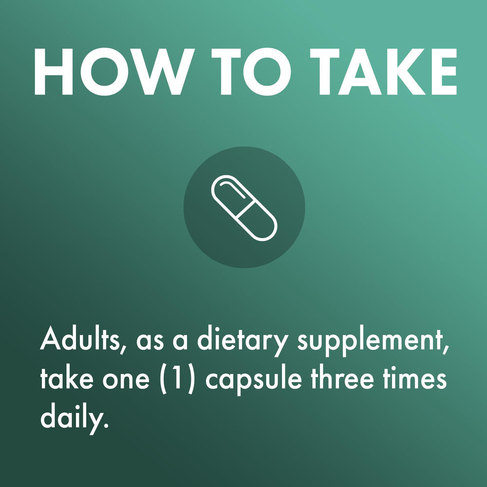 Three capsules prepared for serving with bottle