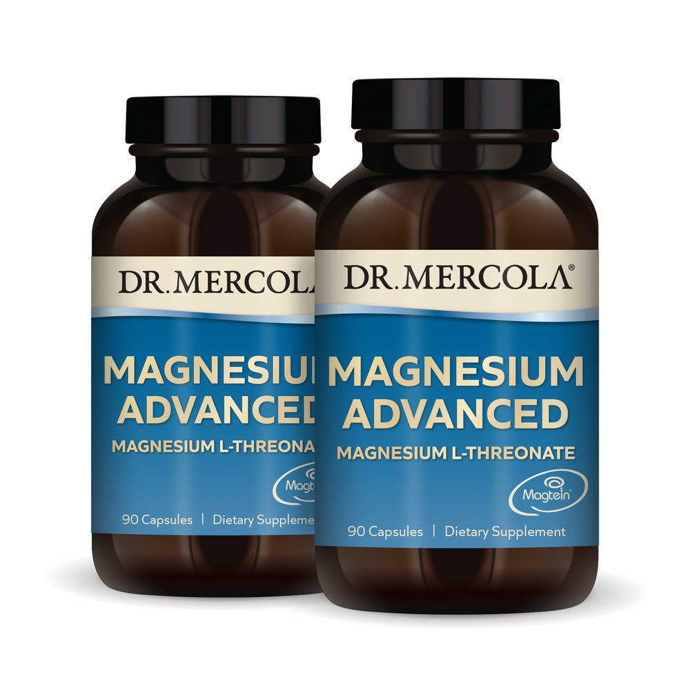 Dr. Mercola Magnesium Advanced 2-Pack packaging with two bottles