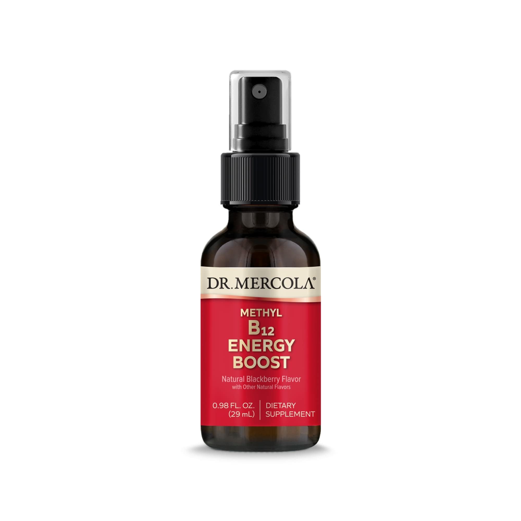 Front view of Dr. Mercola Methyl B12 Energy Boost Spray