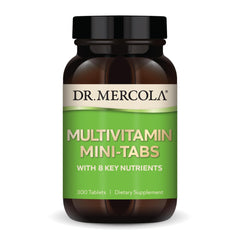 Dr. Mercola Multivitamin Mini-Tabs bottle label – 30 Servings (300 Tablets)