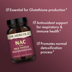 Capsules of Dr. Mercola NAC with Milk Thistle