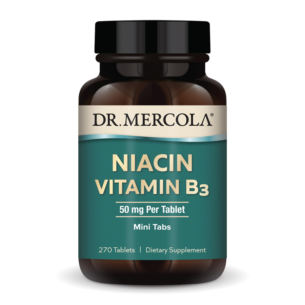 Dr. Mercola Niacin Vitamin B3 bottle front