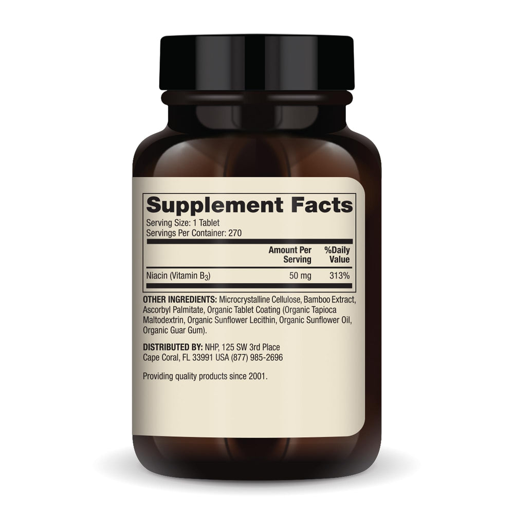 Close-up of Dr. Mercola Niacin Vitamin B3 label