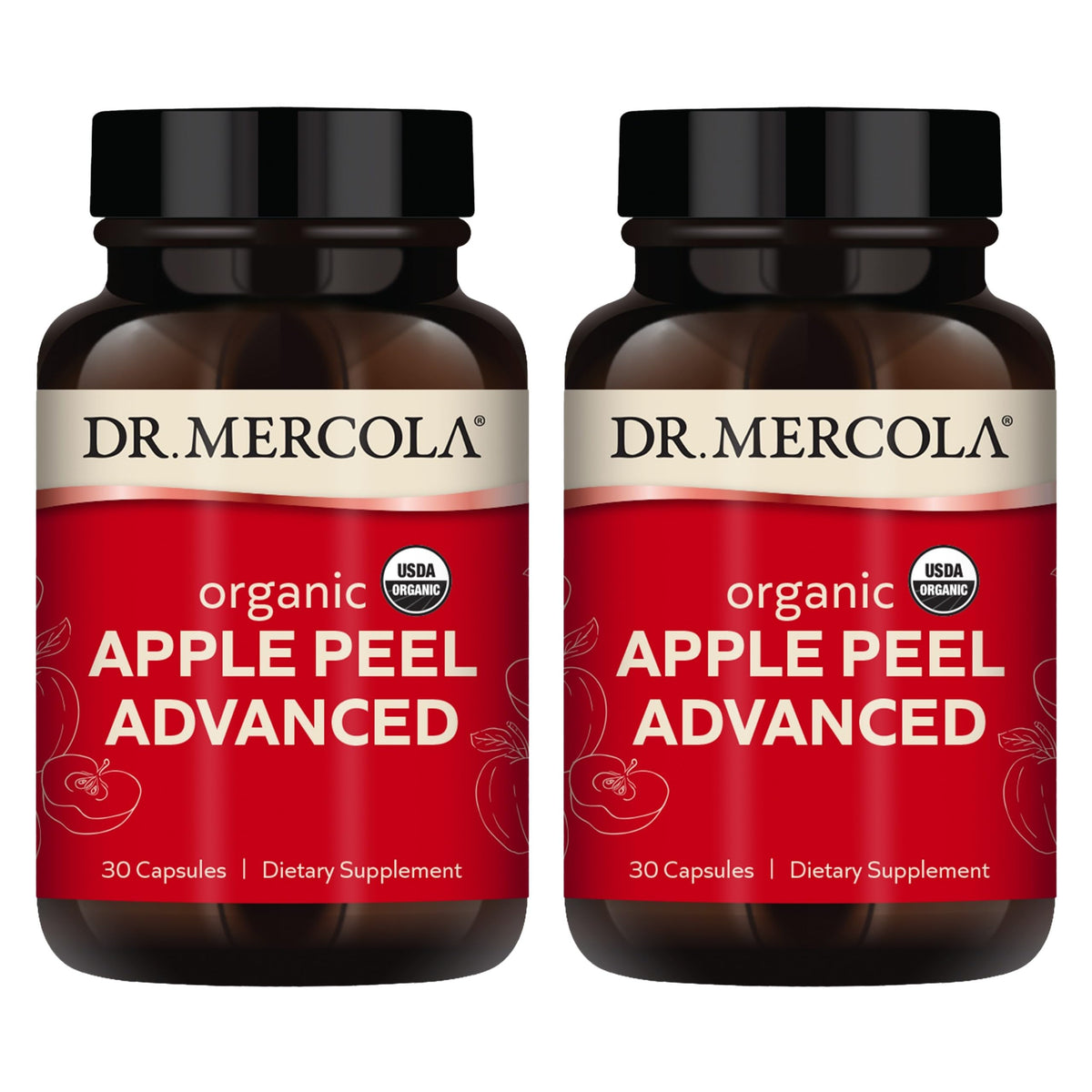 Dr. Mercola Organic Apple Peel Advanced 2-pack product label