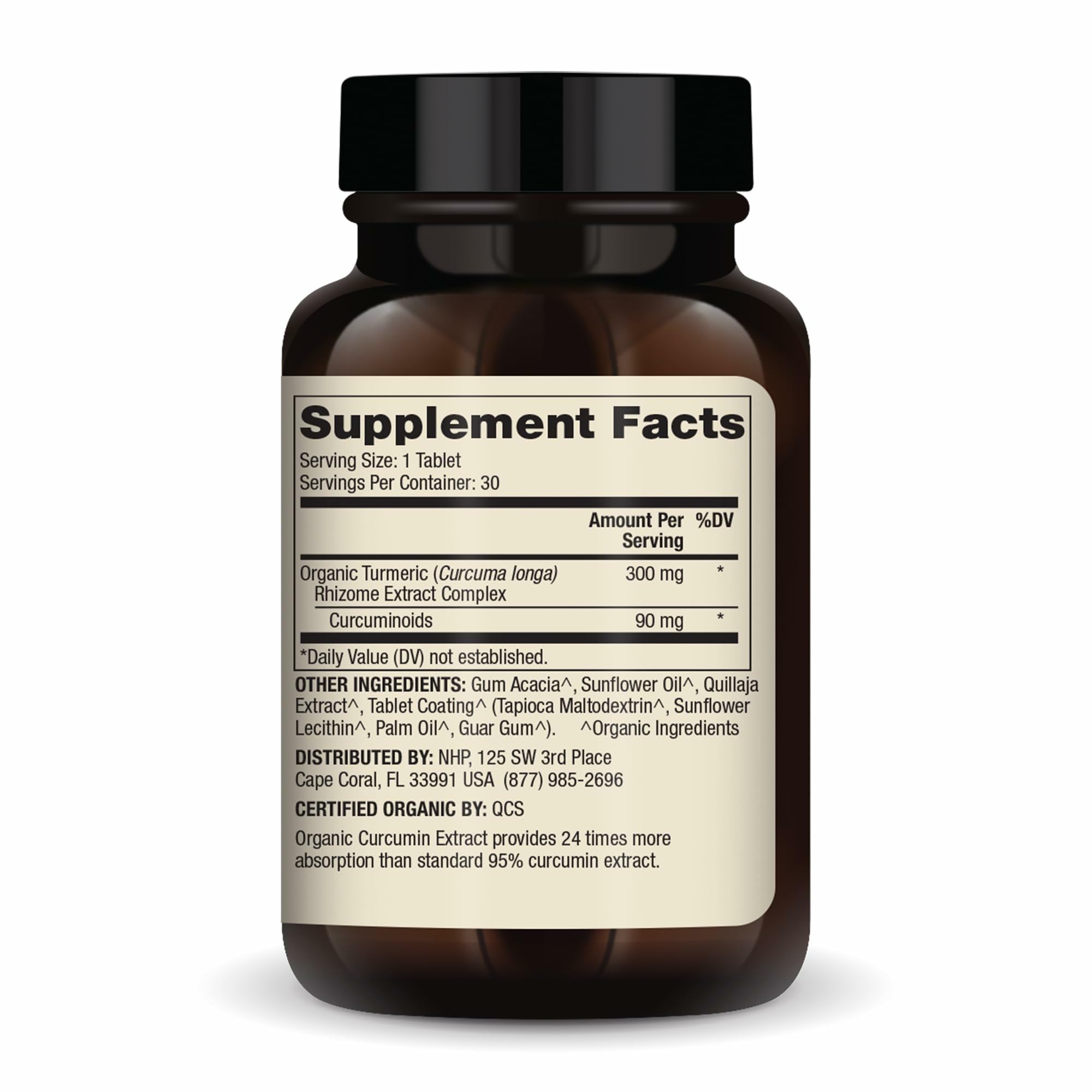 Product packaging for Dr. Mercola Organic Curcumin Extract