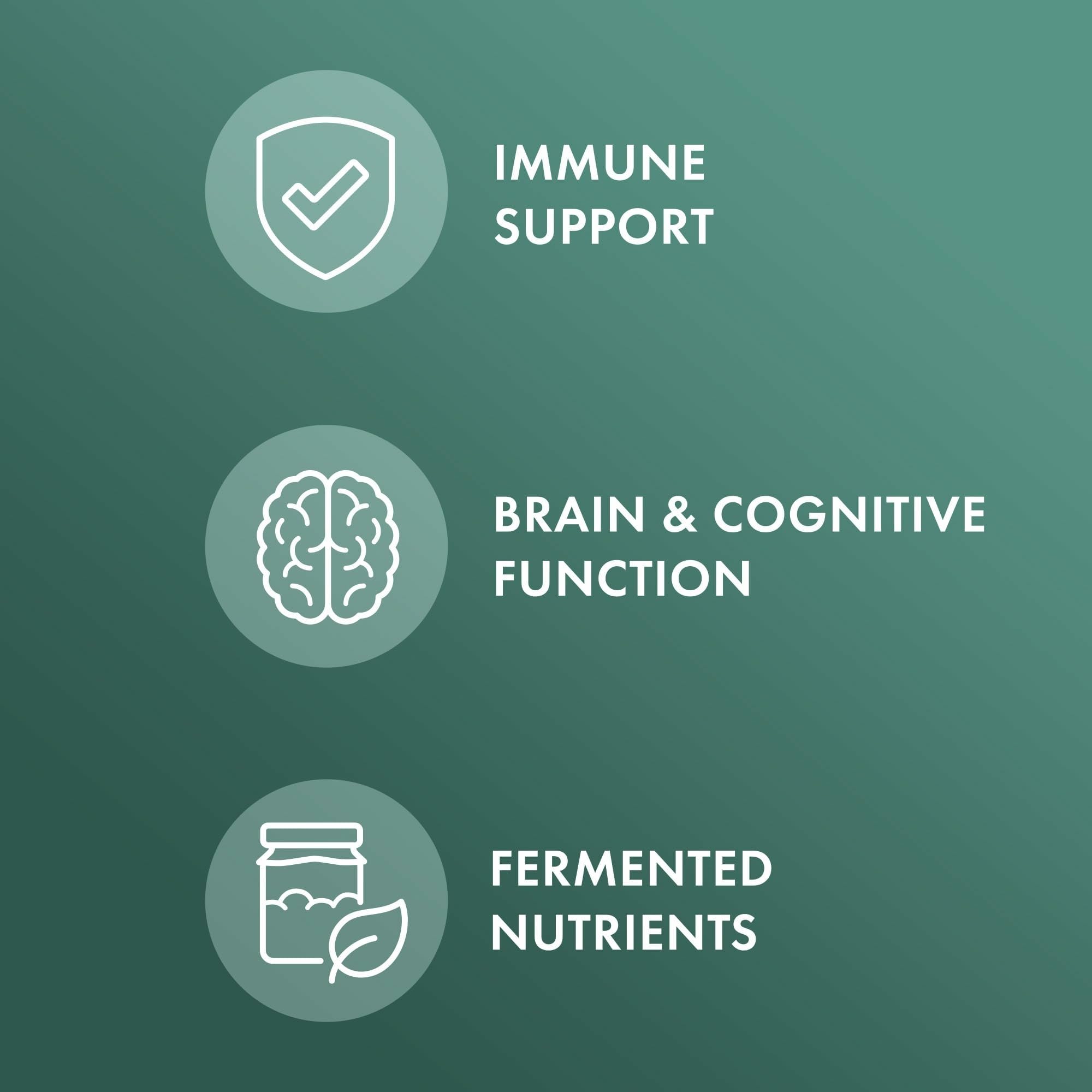 Whole mushroom and mycelium formulation graphic