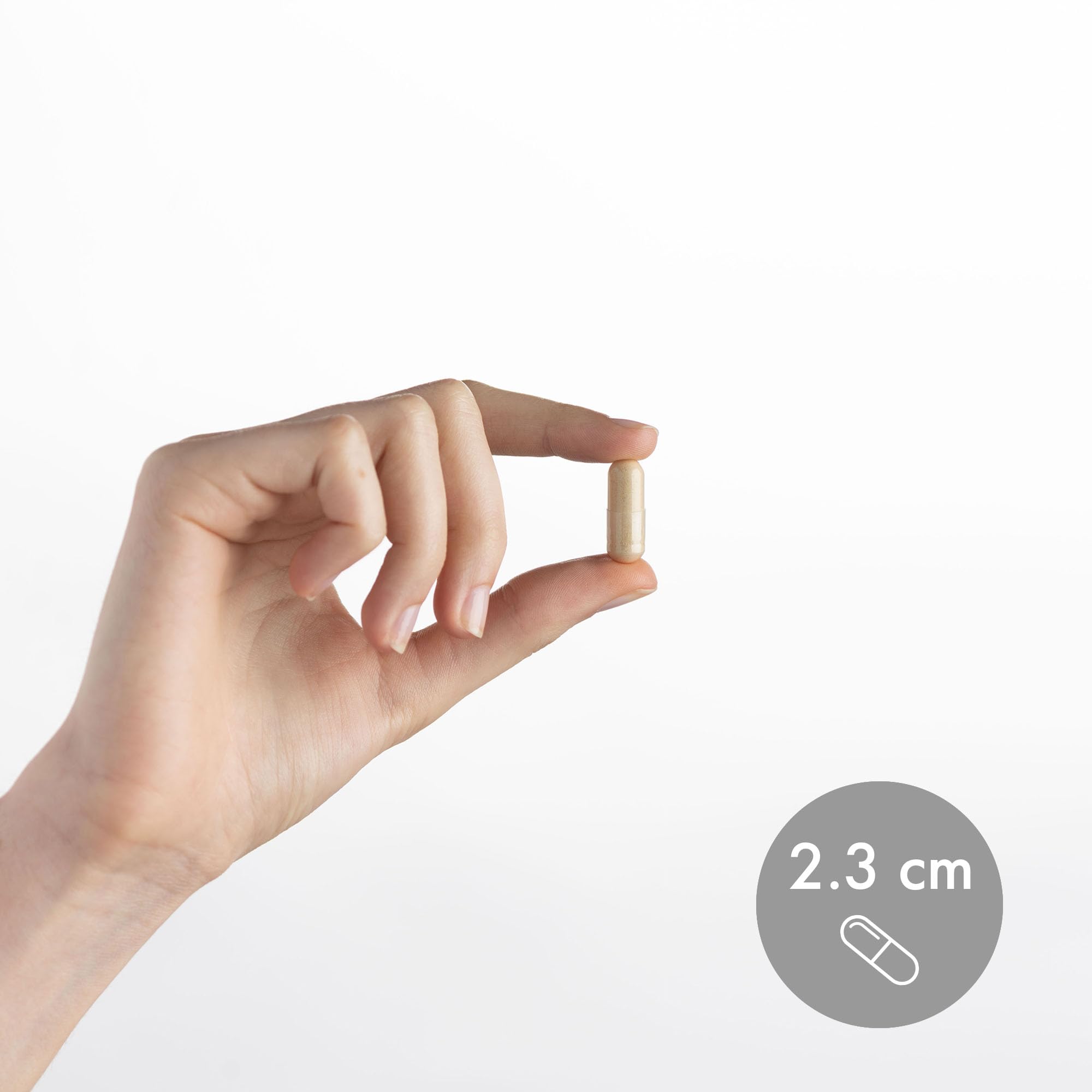 30 capsules per bottle arranged for photo