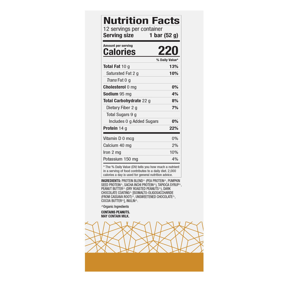 Chocolate coating on the Pure Power Bar highlights rich flavor for post-workout energy.