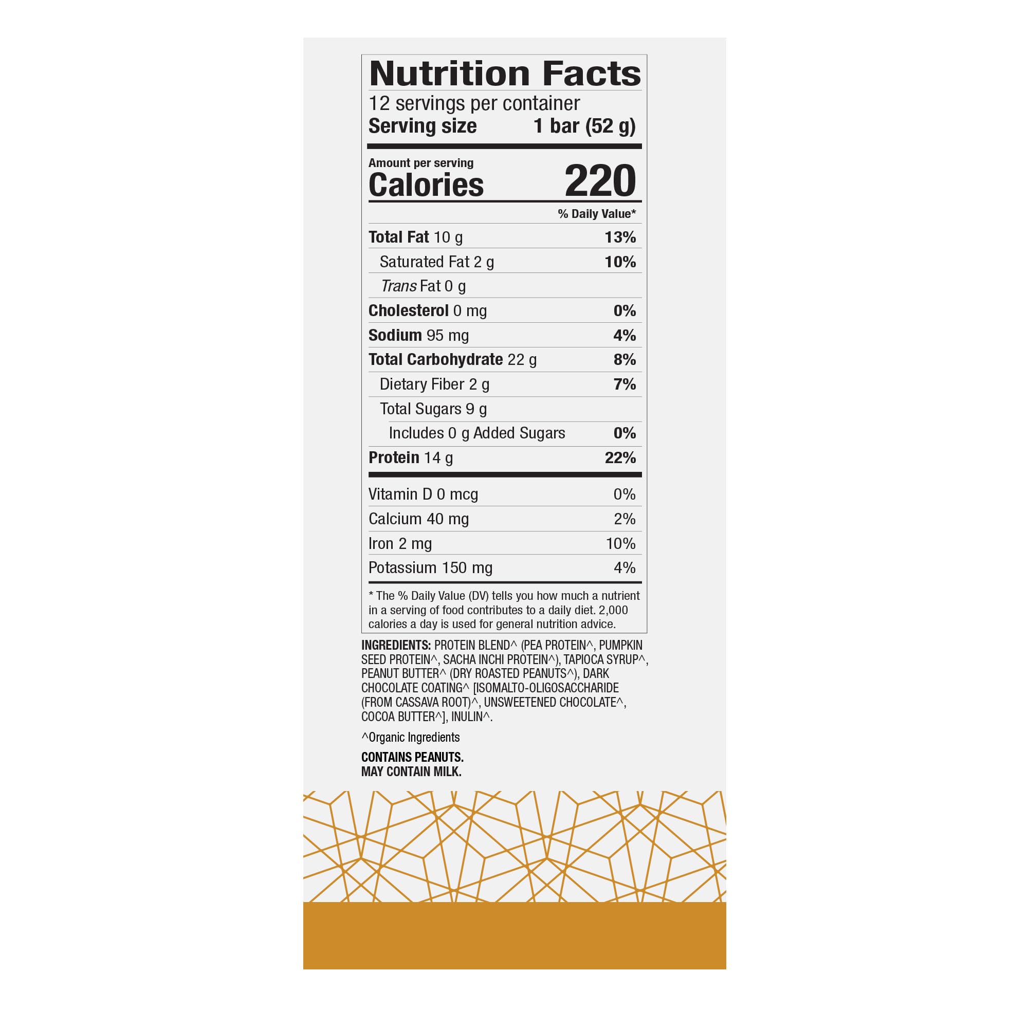 Chocolate coating on the Pure Power Bar highlights rich flavor for post-workout energy.