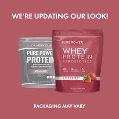 Dr. Mercola Pure Power Whey pasture-raised source image highlights clean ingredient profile