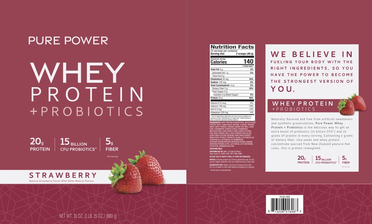 Dr. Mercola Pure Power Whey scoop shows convenient daily protein intake