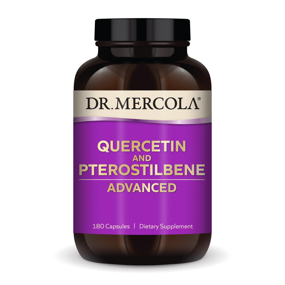 Dr. Mercola Quercetin & Pterostilbene Advanced bottle label
