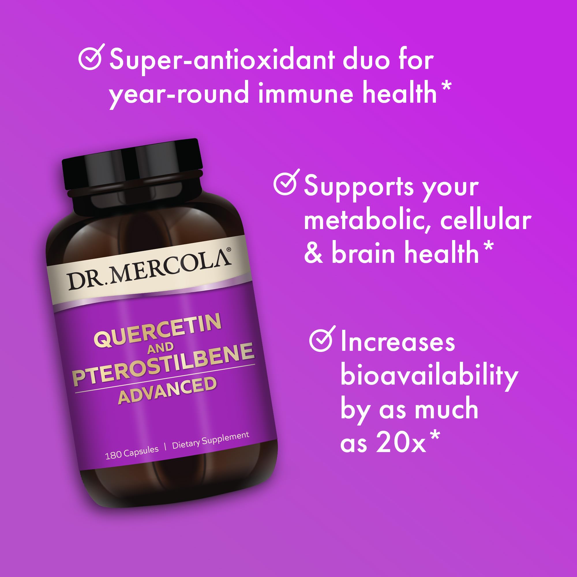 High-bioavailability Quercetin formula label