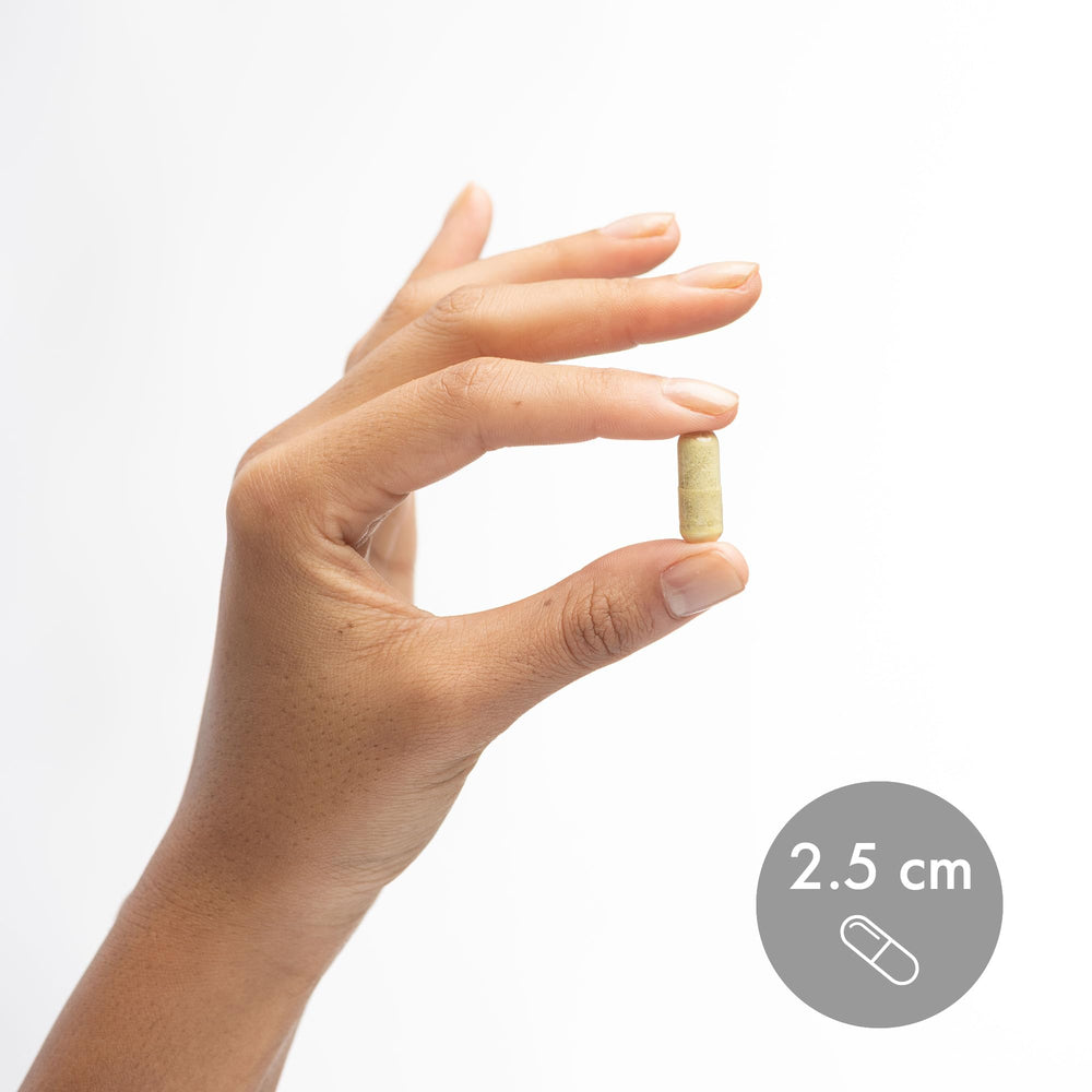 180 capsules bottle with serving information