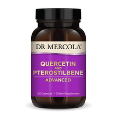 Bottle of Dr. Mercola Quercetin & Pterostilbene Advanced with label