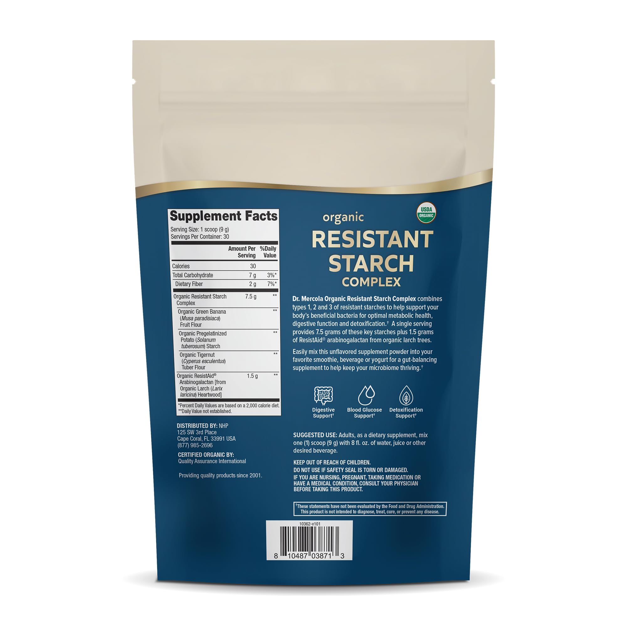 Serving scoop of Organic Resistant Starch Complex