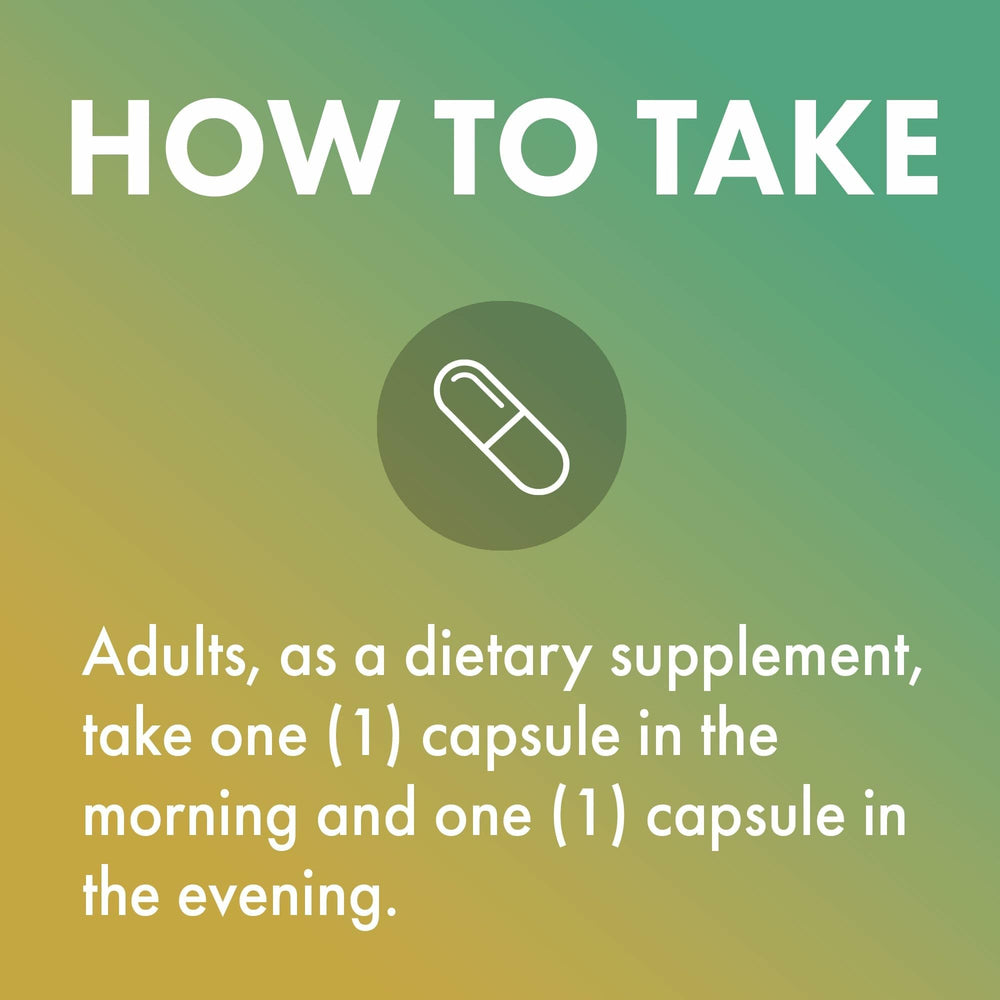 Serving size and capsule count on bottle label