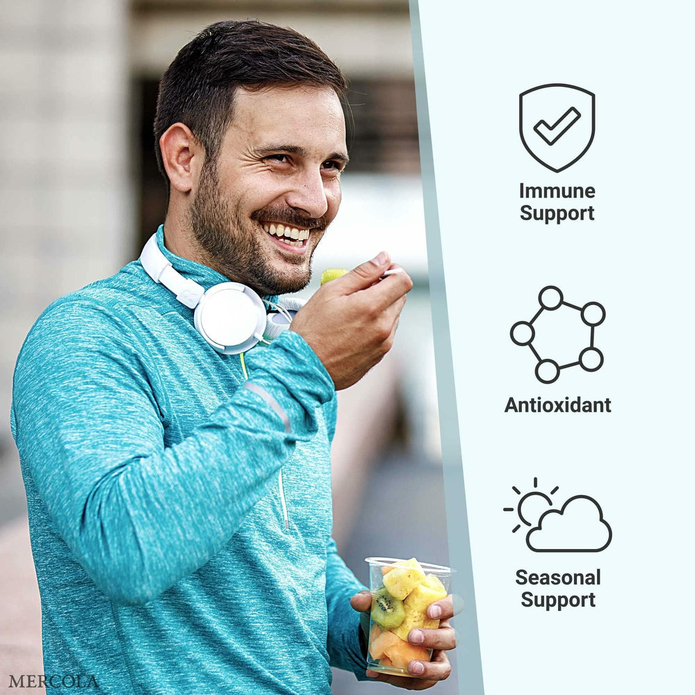 Gluten-free, zero-sugar formula with organic stevia for Dr. Mercola Vitamin C-PAK