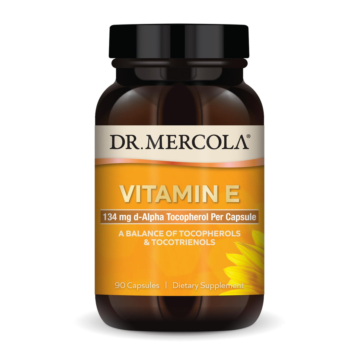 Dr. Mercola Vitamin E bottle with 90 capsules