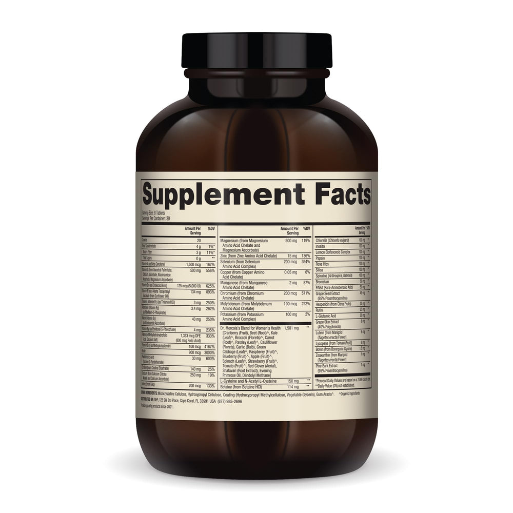 Illustration of nutrient potency and minerals in the formula