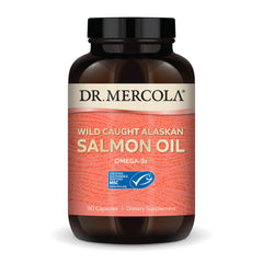 Dr. Mercola Wild Caught Alaskan Salmon Oil bottle label