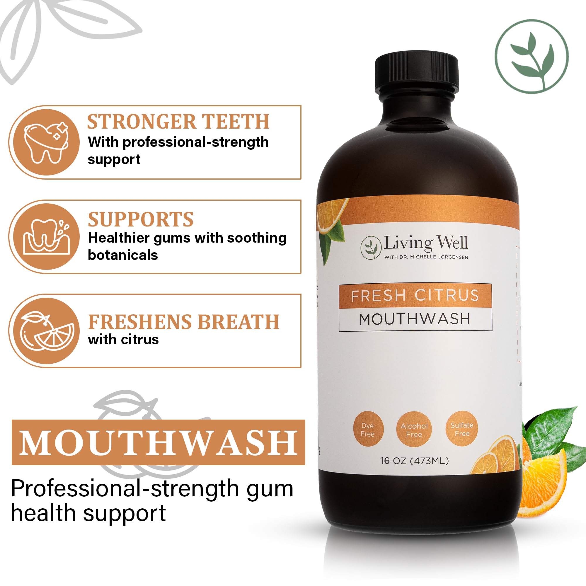Illustration of key ingredients: hydroxyapatite, xylitol, colloidal silver