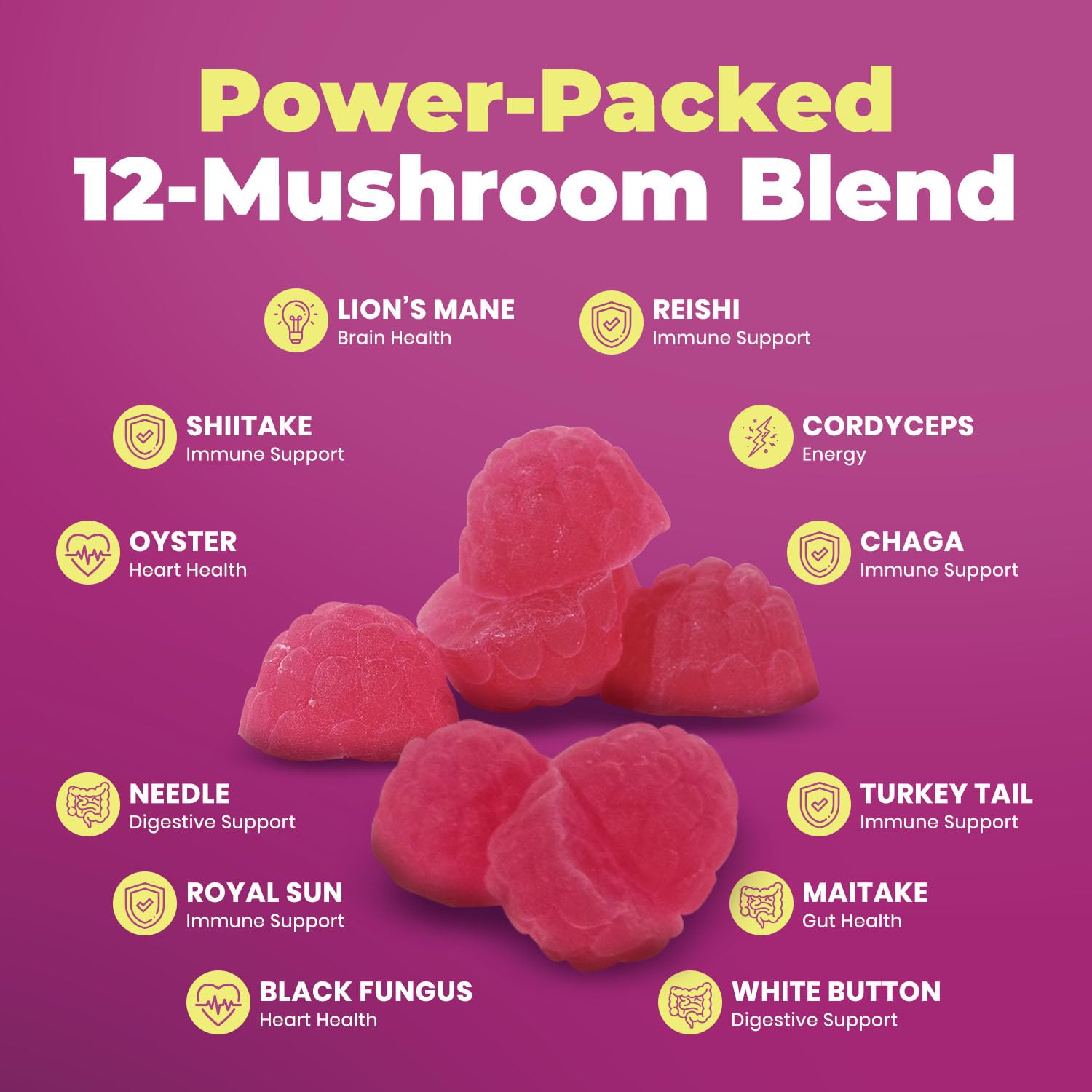 Benefits: brain support, immune health, energy, and heart health
