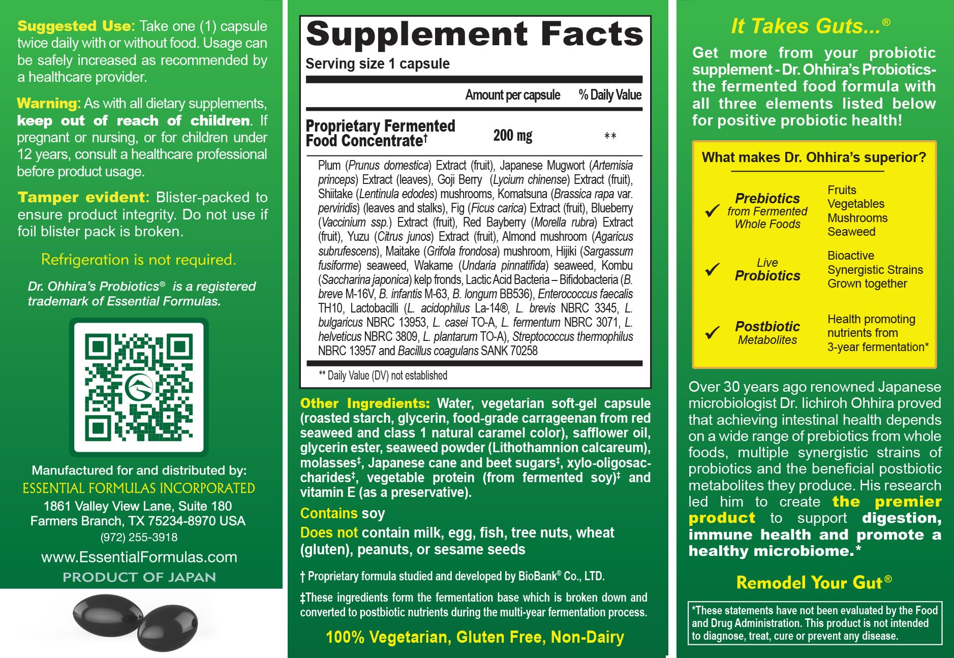 Graphic showing 13 probiotic strains