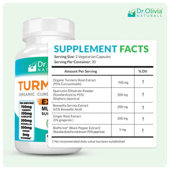Close-up view of Turmeric Complex bottle and capsules