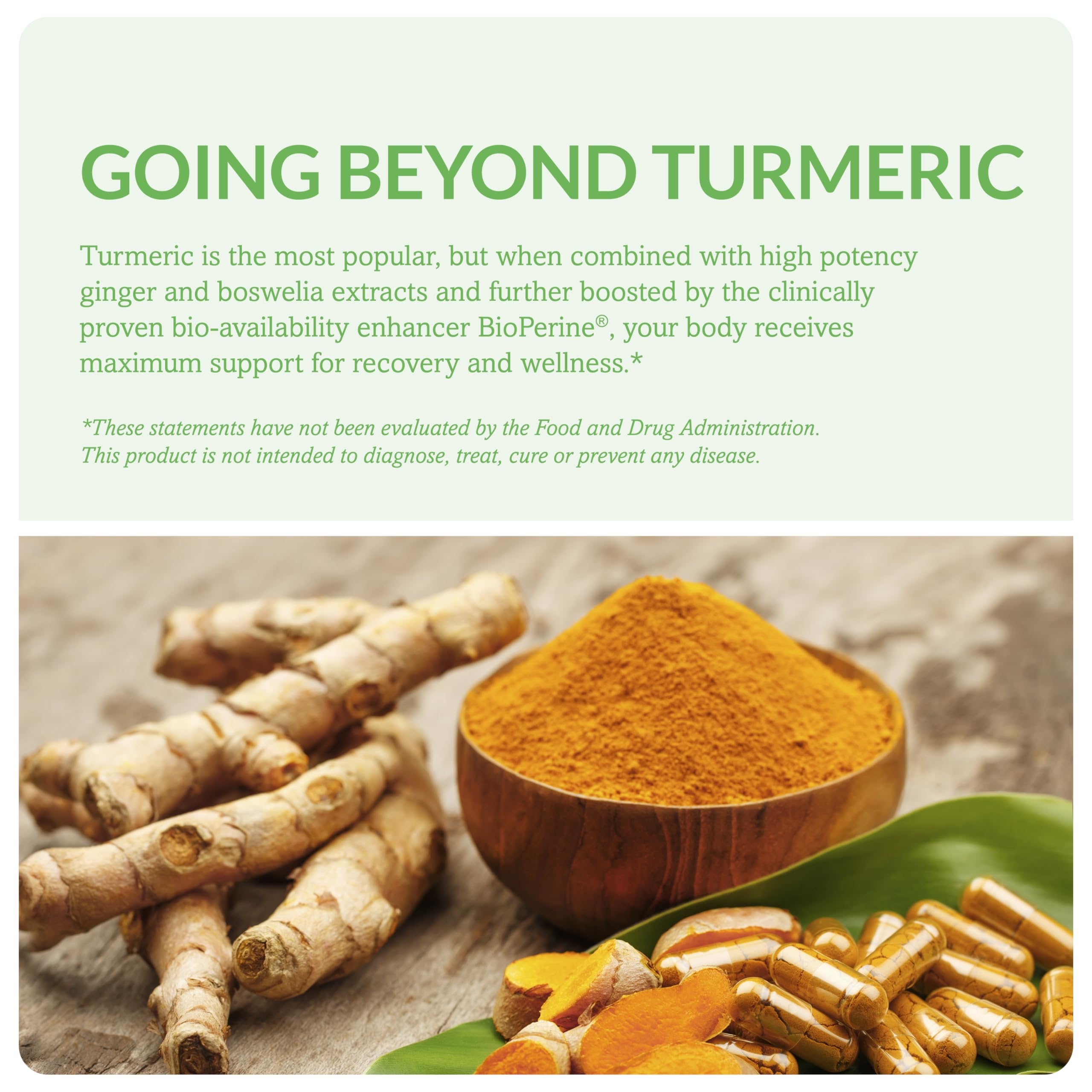 Label on Dr. Olivia Naturals Turmeric Complex bottle