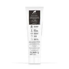 Close-up texture of toothpaste with charcoal and mint