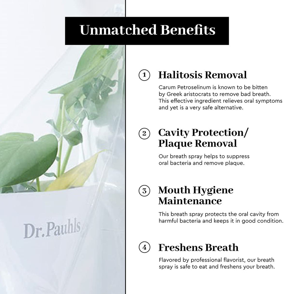 Natural ingredients and refreshing effect of Dr. Pauhl's Breath Spray