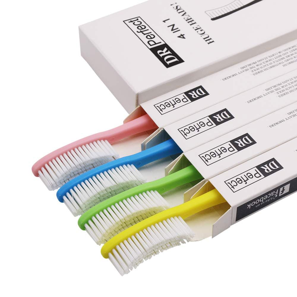 DR PERFECT Extra Hard Toothbrush large head front view