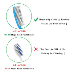 Toothbrush whitening concept with large head against stains