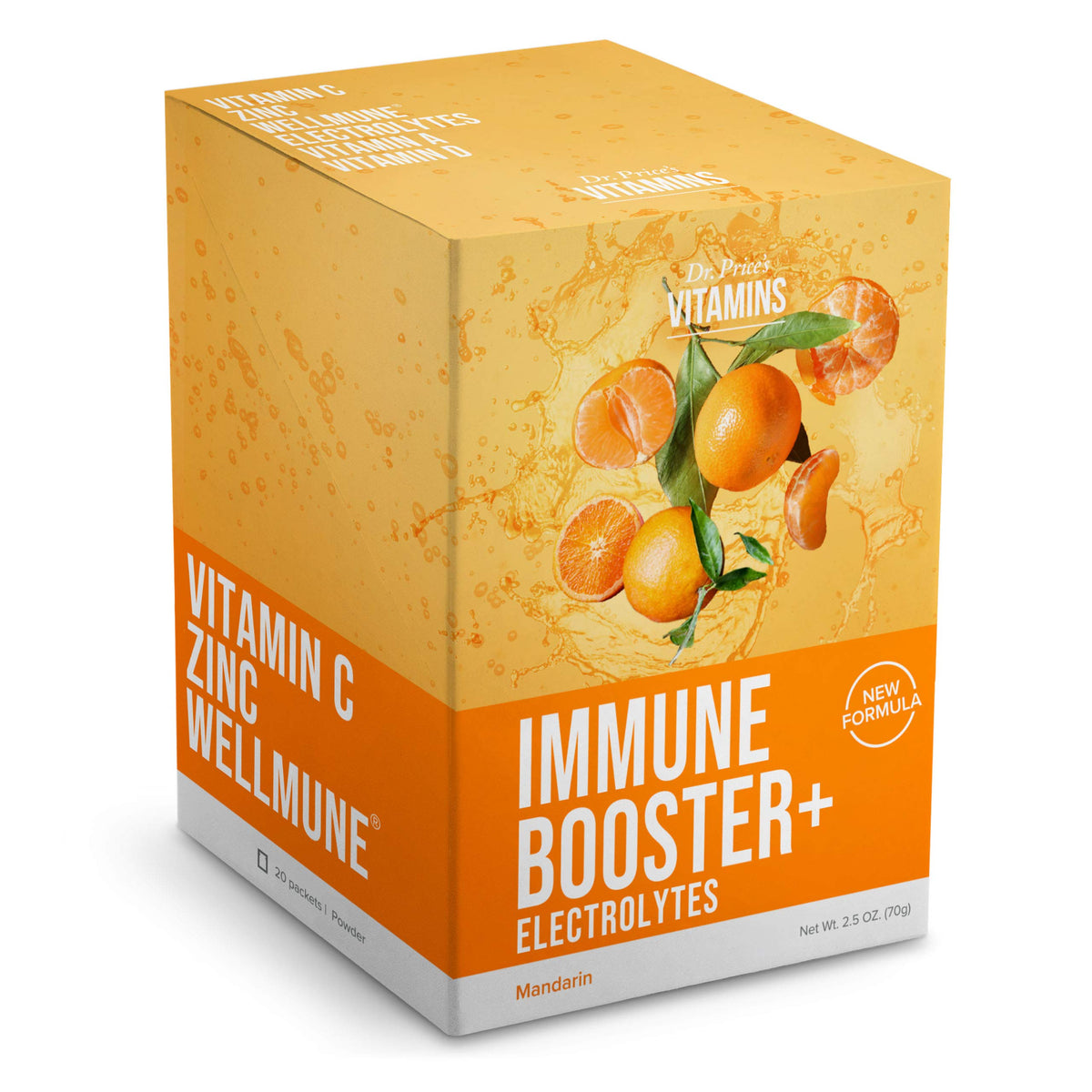 Front view of Dr. Price’s Immune Booster Plus electrolyte drink mix sachet