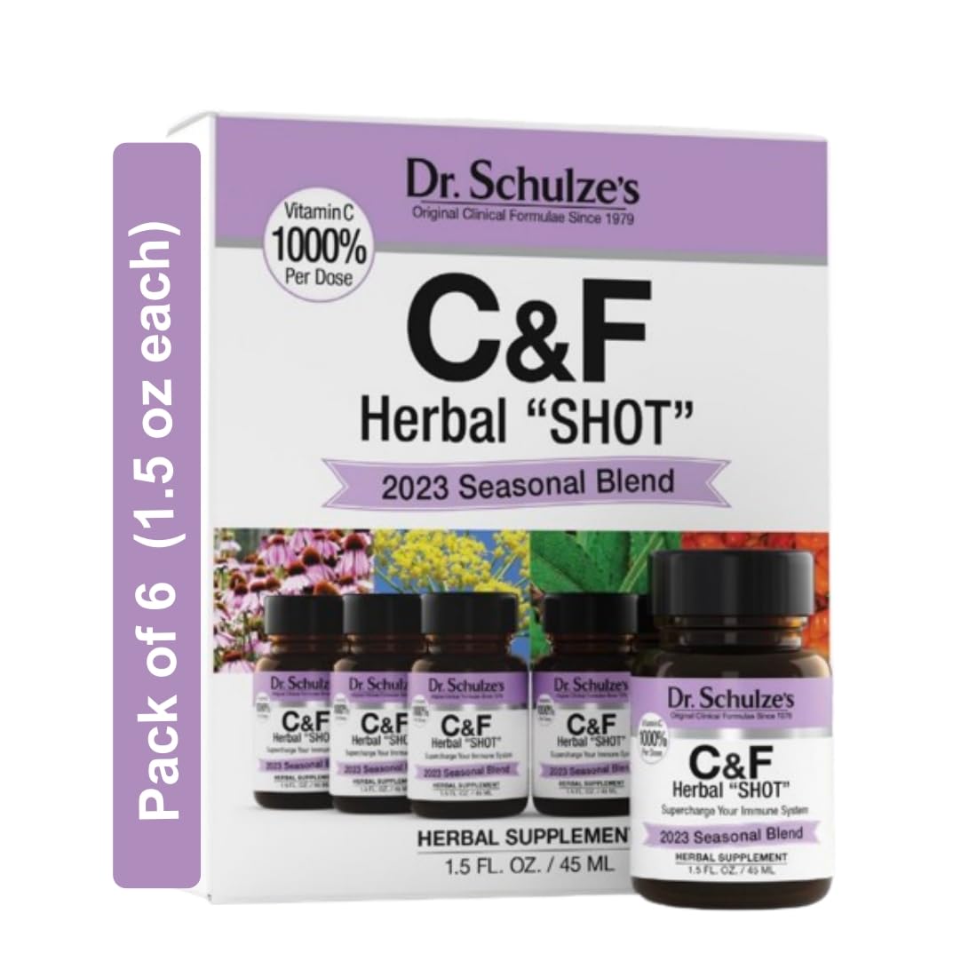 Dr. Schulze's Herbal Shot bottle label, 9 oz