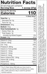 Back label and nutrition information for Dr. Schulze's SuperProtein Plus 19 oz