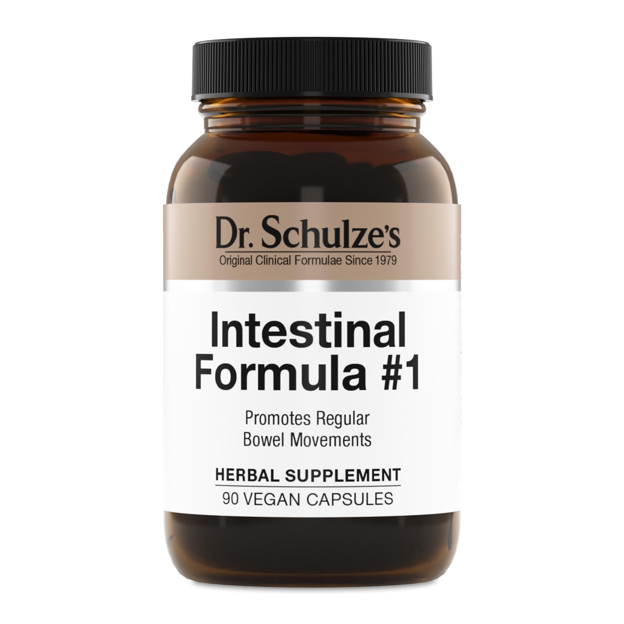 Front hero shot of Dr. Schulze's Intestinal Formula #1 bottle