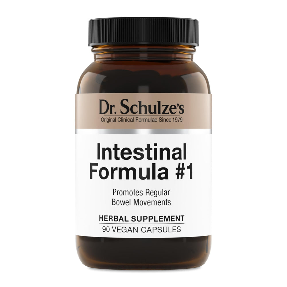 Front hero shot of Dr. Schulze's Intestinal Formula #1 bottle