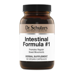 Front hero shot of Dr. Schulze's Intestinal Formula #1 bottle