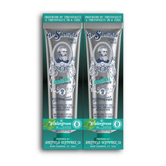 Front packaging and bottle of Dr. Sheffield’s Wintergreen Certified Natural Toothpaste