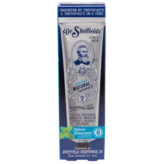 Dr Sheffield's Natural Peppermint Toothpaste 5 oz - packaging front