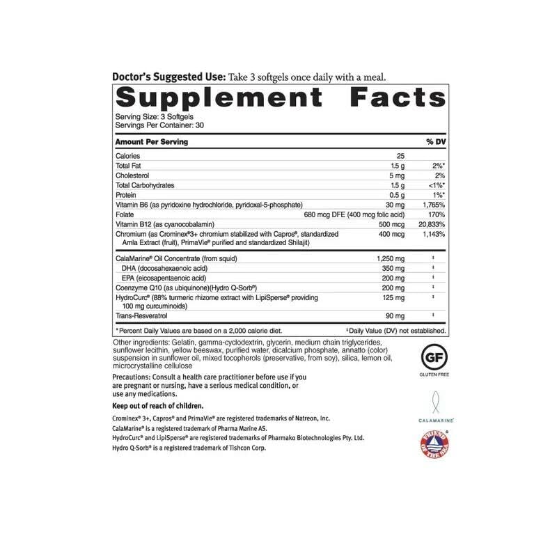 CoQ10 200 mg dosage detail for Omega Q Plus PRO