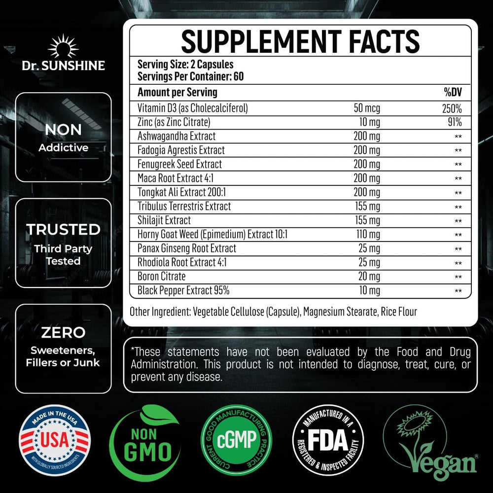 DR. SUNSHINE Forged 14-in-1 Shilajit product on shelf indicating quality.