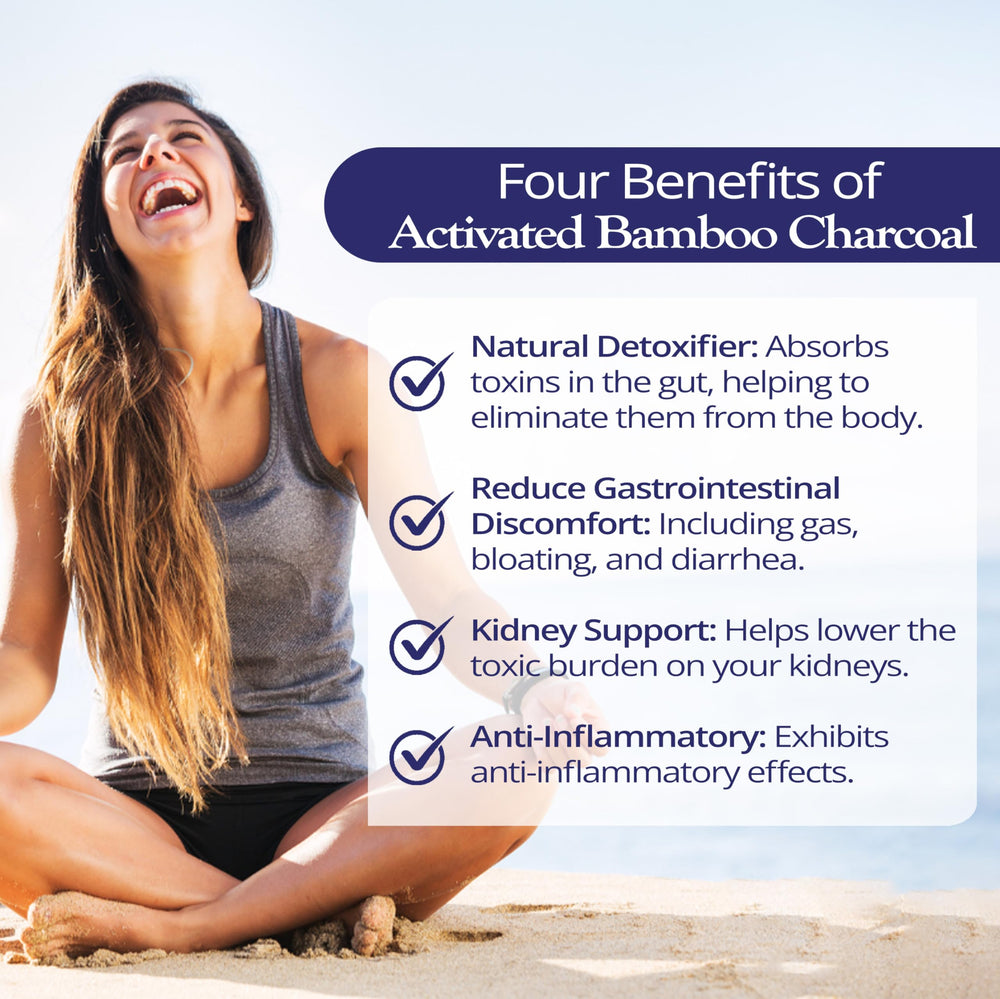Bamboo charcoal detox capsules ingredient label