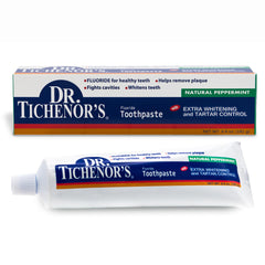 Front view of Dr. Tichenor's Extra Whitening toothpaste pack (2 tubes)
