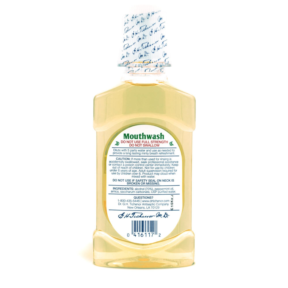 Three bottles of Dr. Tichenor's Peppermint Mouthwash Concentrate 8 oz each