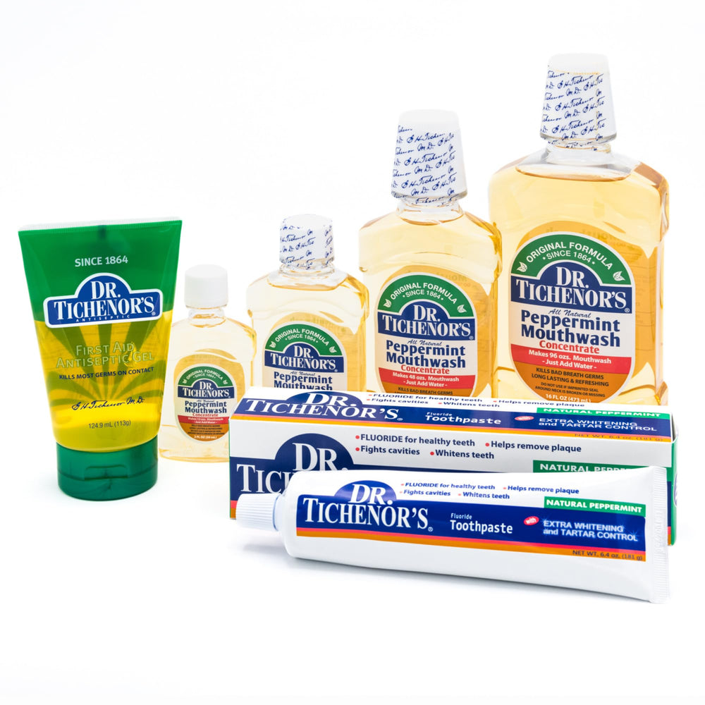 Fresh peppermint breath from Dr. Tichenor's mouthwash concentrate