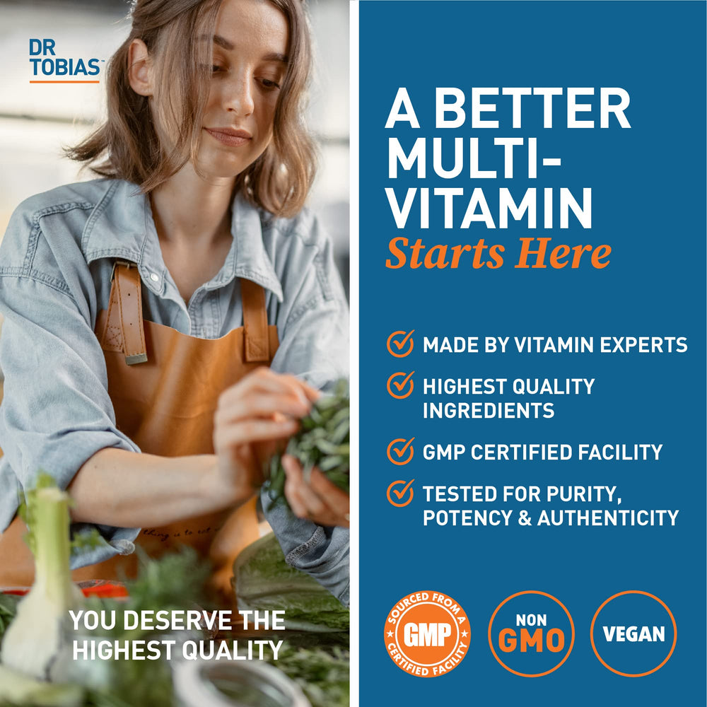 Vegan Non-GMO multivitamin packaging